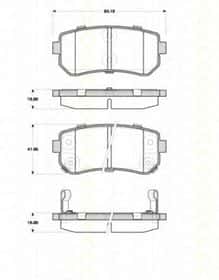 Тормозные колодки Triscan 8110 43032