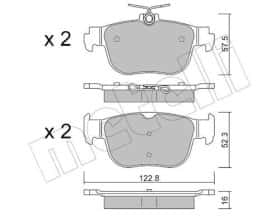Тормозные колодки Metelli 2212810