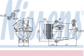 Компрессор кондиционера Nissens 89038