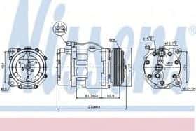 Компрессор кондиционера Nissens 89061