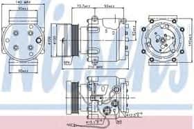 Компрессор кондиционера Nissens 89066