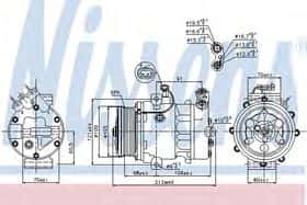 Компрессор кондиционера Nissens 89095