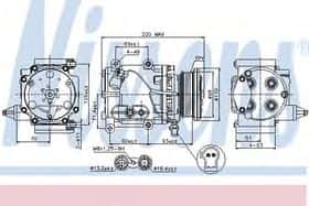 Компрессор кондиционера Nissens 89228