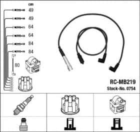 Комплект проводов зажигания NGK 0754