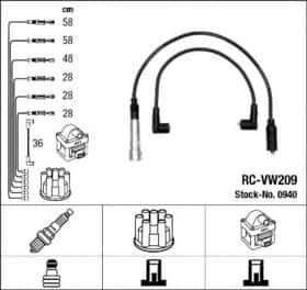 Комплект дротів запалювання NGK 0940