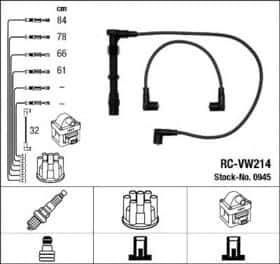 Комплект дротів запалювання NGK 0945