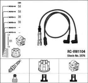Комплект дротів запалювання NGK 2576