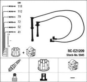 Комплект дротів запалювання NGK 5945
