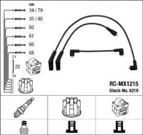Комплект дротів запалювання NGK 6218
