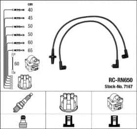 Комплект дротів запалювання NGK 7167