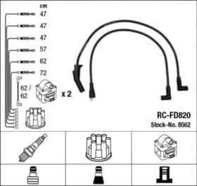 Комплект дротів запалювання NGK 8562