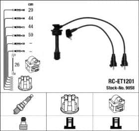 Комплект дротів запалювання NGK 9058
