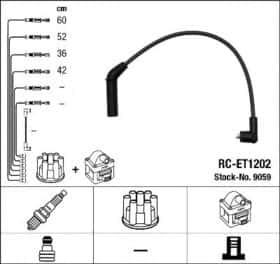 Комплект дротів запалювання NGK 9059