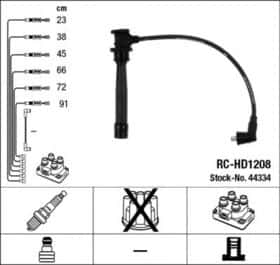 Комплект дротів запалювання NGK 44334