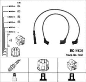 Комплект дротів запалювання NGK 3453
