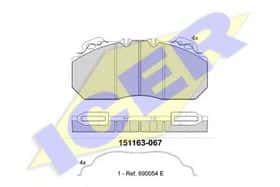 Гальмівні колодки Icer 151163-067