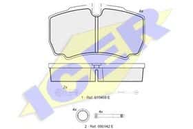 Тормозные колодки Icer 151640-117