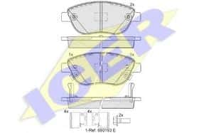 Тормозные колодки Icer 181809-203