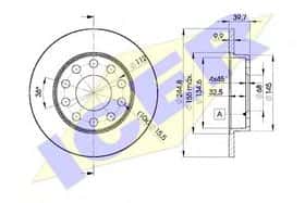 Тормозной диск Icer 78BD3637-2