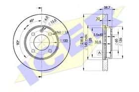 Тормозной диск Icer 78BD3975-2