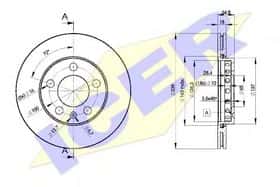 Тормозной диск Icer 78BD5308-2