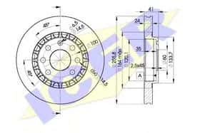 Тормозной диск Icer 78BD9042-2