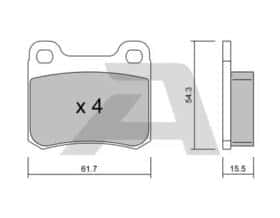 Гальмівні колодки Aisin bpmb2009