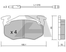 Тормозные колодки Aisin bpre1008