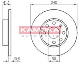 Тормозной диск Kamoka 1032258