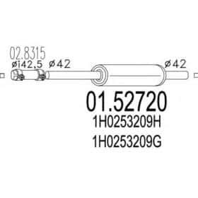 Середній глушник вихлопних газів MTS 01.52720