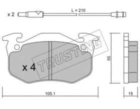 Тормозные колодки Trusting 038.2
