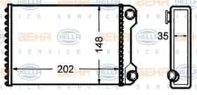 Радіатор пічки Behr Hella 8FH 351 308-241