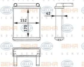 Радіатор пічки Behr Hella 8FH 351 312-521