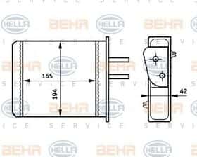 Радіатор пічки Behr Hella 8FH 351 313-351