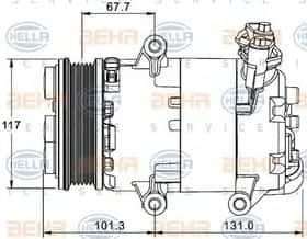 Компрессор кондиционера Behr Hella 8FK 351 334-041