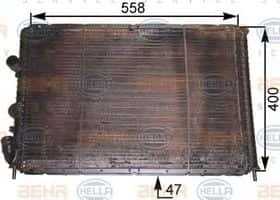 Радіатор охолодження двигуна Behr Hella 8MK 376 710-211