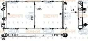 Радіатор охолодження двигуна Behr Hella 8MK 376 715-531