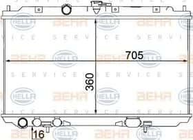 Радіатор охолодження двигуна Behr Hella 8MK 376 770-671