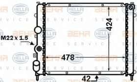 Радиатор охлаждения двигателя Behr Hella 8MK 376 771-661