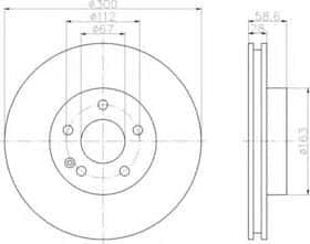Тормозной диск Behr Hella 8DD 355 110-071