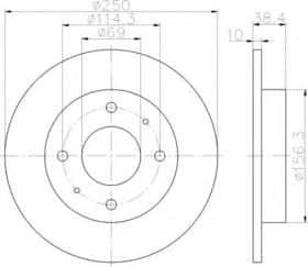 Гальмівний диск Behr Hella 8DD 355 111-531