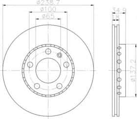 Гальмівний диск Behr Hella 8DD 355 107-651