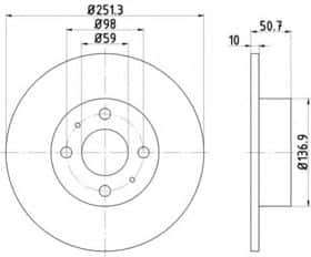 Гальмівний диск Behr Hella 8DD 355 101-101