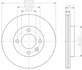 Тормозной диск Behr Hella 8DD 355 100-191