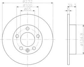 Гальмівний диск Behr Hella 8DD 355 105-411