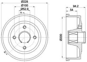 Тормозной барабан Behr Hella 8dt355302731