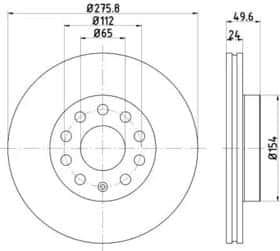 Тормозной диск Behr Hella 8DD355122721