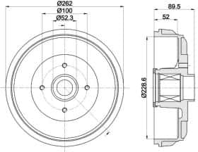 Тормозной барабан Behr Hella 8dt355303411