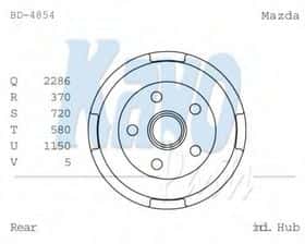 Тормозной барабан Kavo Parts BD-4854
