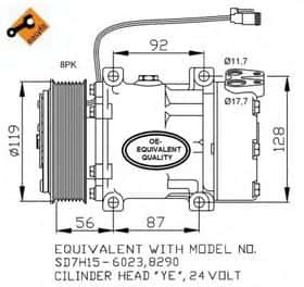 Компресор кондиціонера NRF 32703